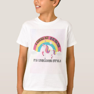 Magisches Regenbogen-Einhorn-Design für Kinder  T-Shirt