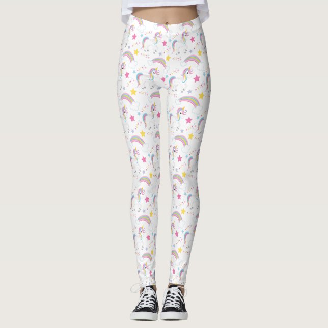 Magisches Regenbogen-Einhorn Leggings (Vorderseite)