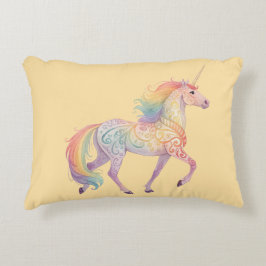Magisches Regenbogen-Einhorn Personalisiert Dekokissen