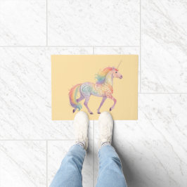 Magisches Regenbogen-Einhorn Personalisiert Fußmatte