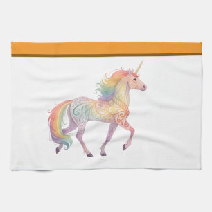 Magisches Regenbogen-Einhorn Personalisiert Geschirrtuch