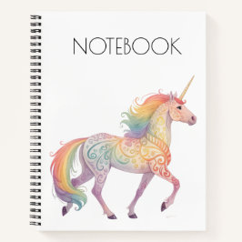 Magisches Regenbogen-Einhorn Personalisiert Notizbuch