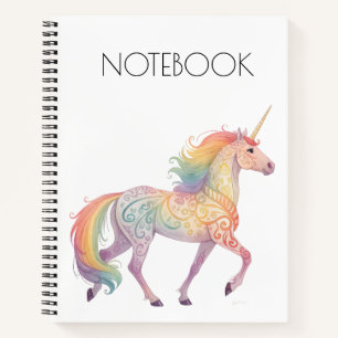 Magisches Regenbogen-Einhorn Personalisiert Notizbuch