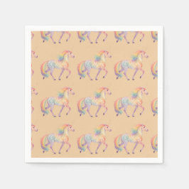 Magisches Regenbogen-Einhorn Personalisiert Serviette