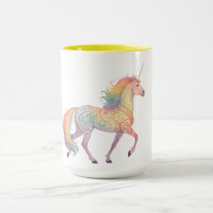 Magisches Regenbogen-Einhorn Personalisiert Tasse