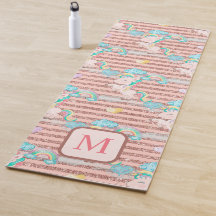 Magisches Regenbogen Einhorn Rosa Glitzer Monogram