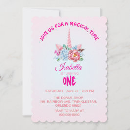 Magisches Regenbogengradienten 1. Party Einladung