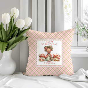 Magisches Rosa Feen 1. Geburtstag Kissenhülle Kissen