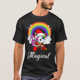 Magisches Santa-Einhorn-Weihnachten T-Shirt