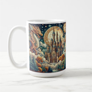 Magisches Schloss in einer mystischen Fantasywelt Kaffeetasse