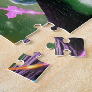 Magisches Schneeauuling im Baum Puzzle