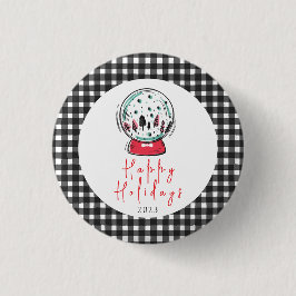 Magisches Schneeglobe Weihnachts-Party Button