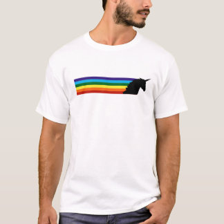 Magisches schneidiges Einhornregenbogen T-Shirt