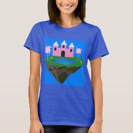 Magisches schwebendes Burg Fantasy Frauen T-Shirt