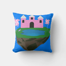 Magisches schwebendes Burg Fantasy Kissen