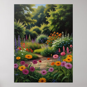Magisches Sommergarten Acrylposter Poster