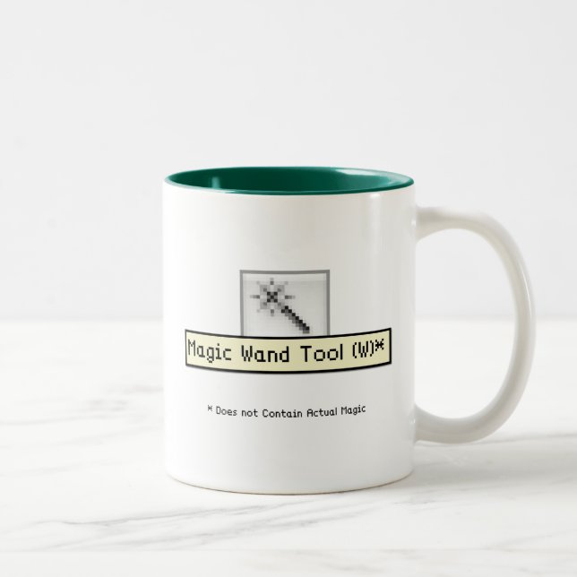 Magisches Stabs-Werkzeug Zweifarbige Tasse (Rechts)