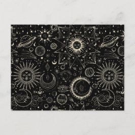 Magisches Tarot Astrologie boho Celestie Postkarte