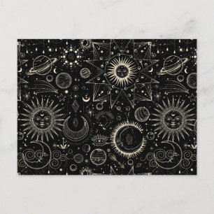 Magisches Tarot Astrologie boho Celestie Postkarte