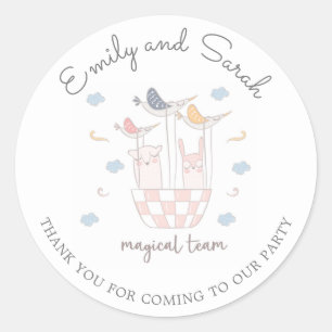 Magisches Team   Twins Birthday Sticker