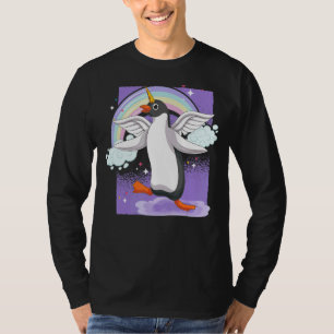 Magisches Tier Antarktis Niedlicher Pinguincorn Un T-Shirt