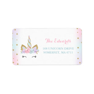 Magisches Unicorn-Adressen-Etiketten Unicorn-Party Adressaufkleber