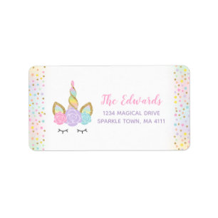 Magisches Unicorn-Adressen-Etiketten Unicorn-Party Adressaufkleber