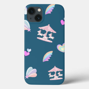 Magisches Unicorn-Regenbogenkarussell Geburtstag Case-Mate iPhone Hülle