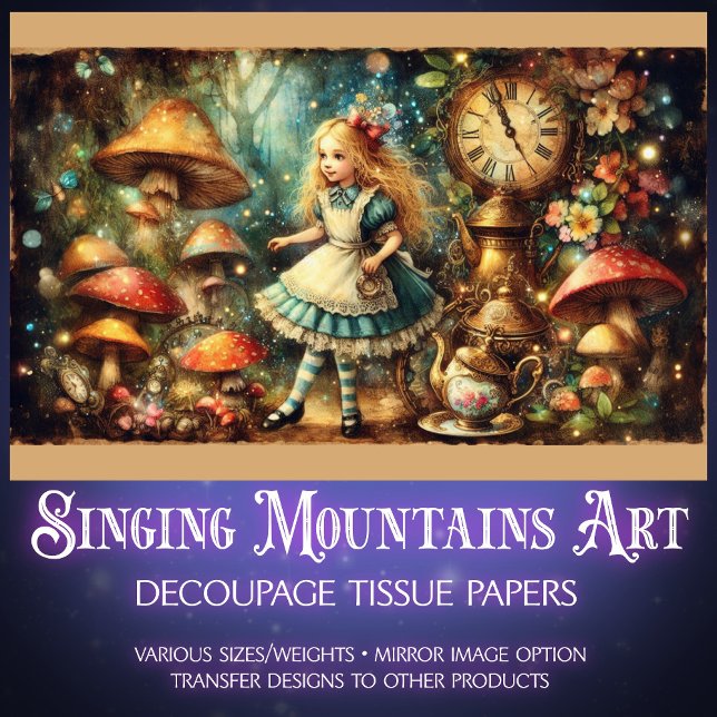 Magisches viktorianisches Alice-Märchen Seidenpapier (Von Creator hochgeladen)