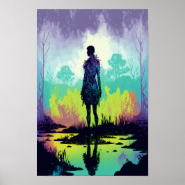 Magisches Wald-Psychedelic-Poster 2 Poster
