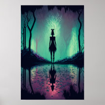 Magisches Wald-Psychedelic-Poster 3