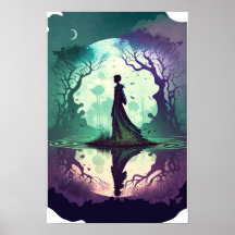 Magisches Wald-Psychedelic-Poster 4