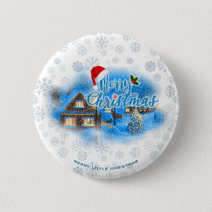 Magisches Weihnachtsdorf Button