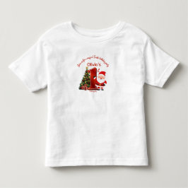 Magisches Weihnachtsmann-Geburtstagsdesign für Kin Kleinkind T-shirt