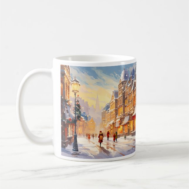 Magisches Weihnachtsshopping Kaffeetasse (Links)