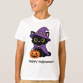 Magisches Zauberer-Katzen-T-Shirt | Fantasy-Arkane T-Shirt