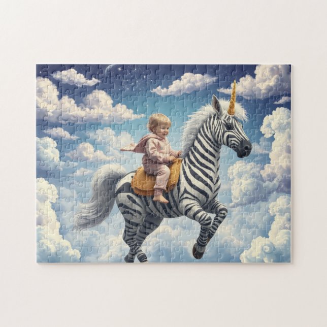Magisches Zebro Einhorn Puzzle (Horizontal)