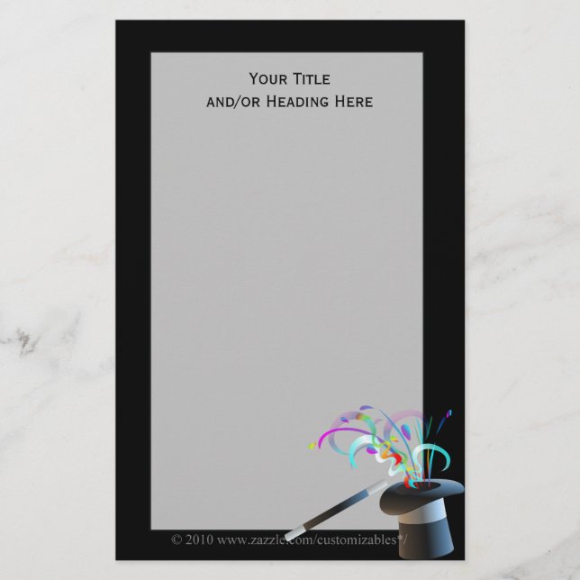 Magisches Zylinder-Briefpapier Briefpapier (Vorderseite)