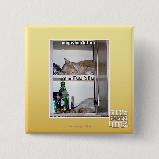 Magishun Kitteh Button (Vorderseite)