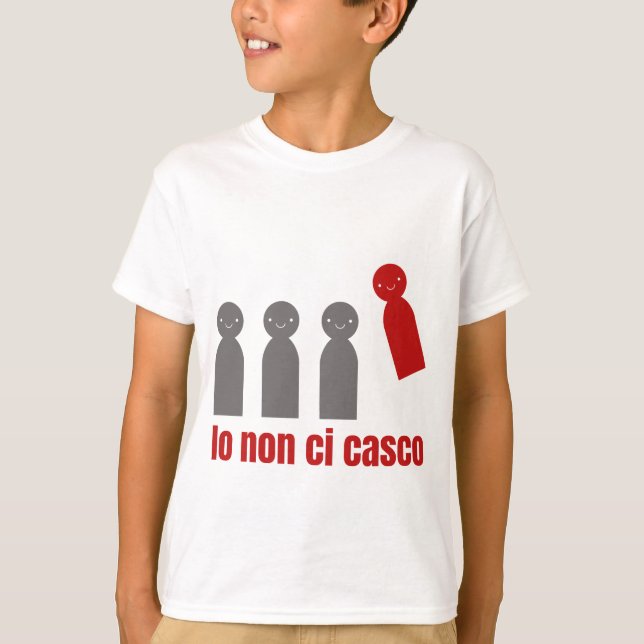 Maglietta T - Shirt "Io non ci casco" (Vorderseite)