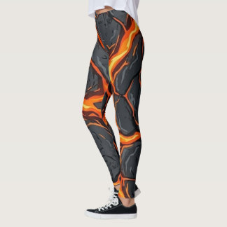 Magma-Spalt-Leggings - Puls-Muster Damen  Leggings