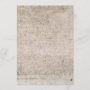 Magna Carta - Befreiung von 1215 Baumwolle MS Einladung