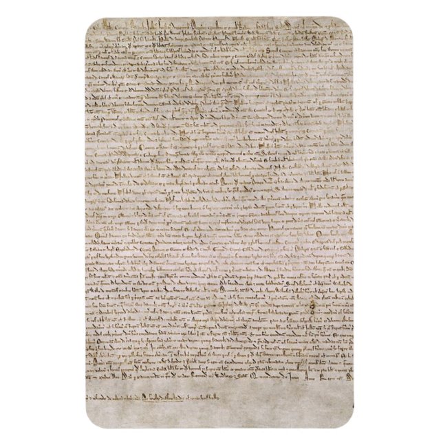 Magna Carta - Befreiung von 1215 Baumwolle MS Magnet (Vertikal)