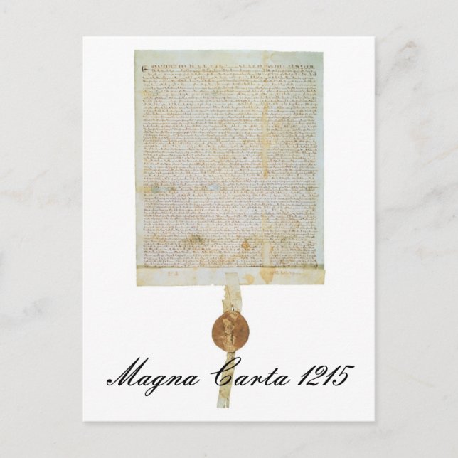Magna Carta Libertatum - 1215 Postkarte (Vorderseite)