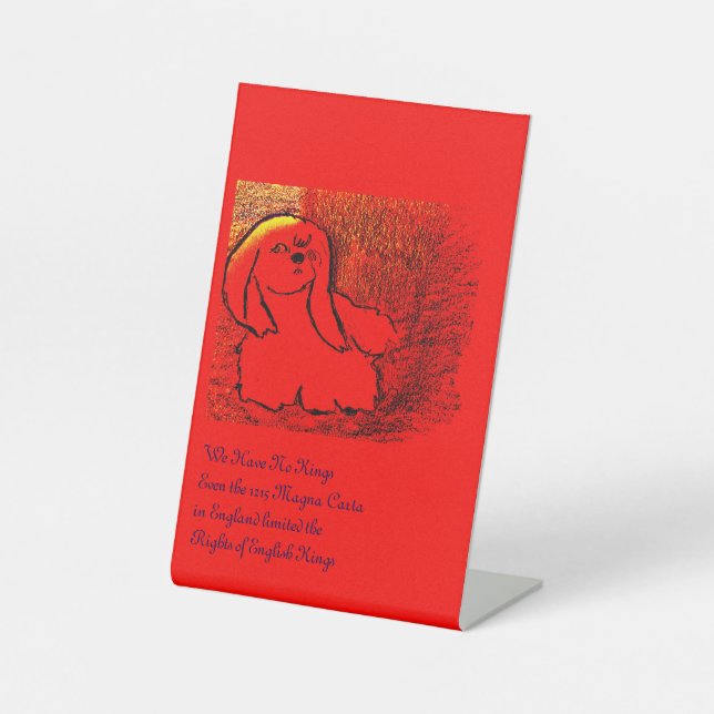 Magna Carter Pedestal Zeichen, 4" x 6" Sockelschild (Vorderseite)