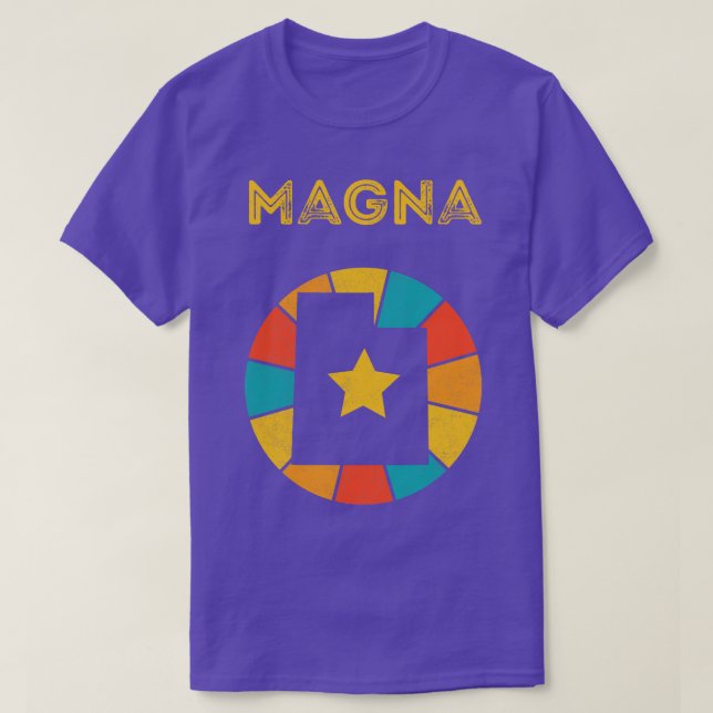 Magna Utah Vintag Distressed Souvenir 1 T-Shirt (Design vorne)