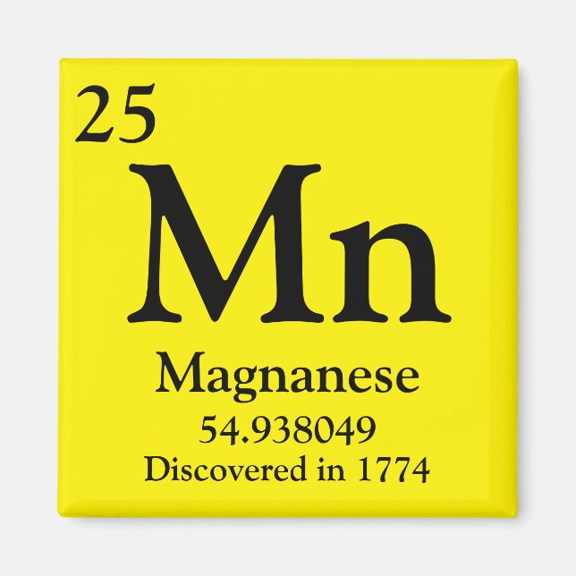 Magnanese Periodic Table Magnet (Vorne)