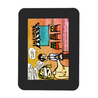 Magneet Vrouwe Justitia doet geen boodschappen Magnet