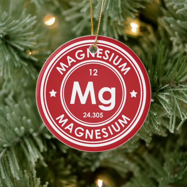 Magnesium Element Rote Keramik Ornament (Baum)