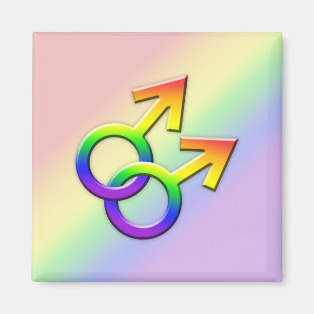 Magnet 01 der markierten Rainbow Male Symbole (Vorne)
